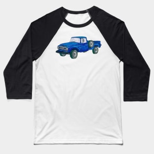 Blue Four-Wheeler Baseball T-Shirt